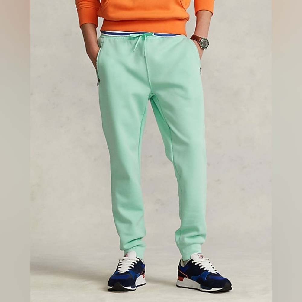 Polo Ralph Lauren Water-Repellent Double-Knit Jogger Pant Aqua Verde Tiffany L